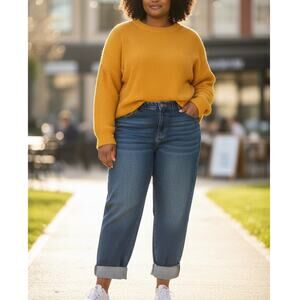 NWT ~ Women's Plus Size Stretchy Waist Jeans Raw Edge Cuff ~ Size 2X